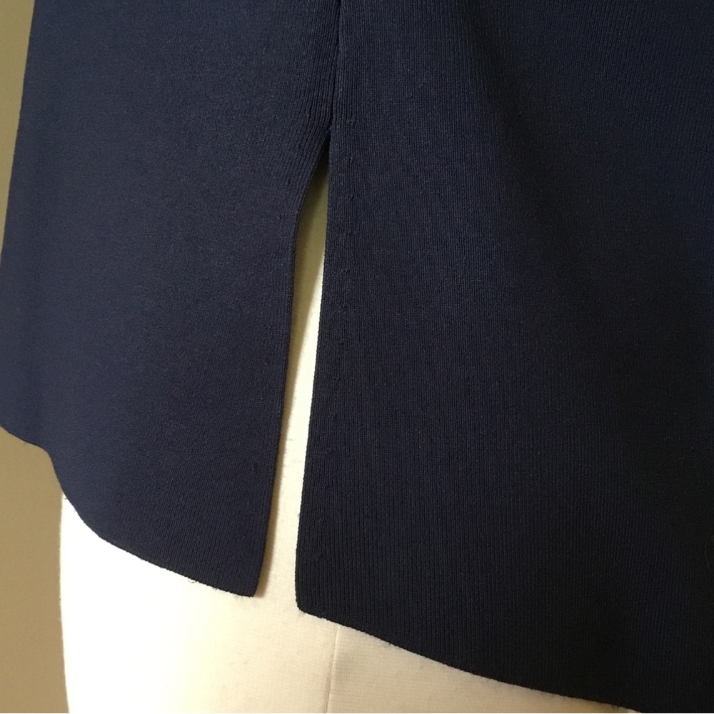 MM LaFleur The Woolf Navy Open-Front Knit Blazer Jardigan Large - Picture 7 of 10